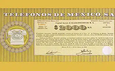 Acciones Telmex amarillas – características y valor nominal