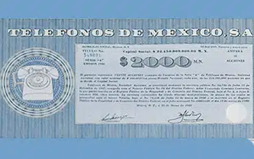 Acciones Telmex color azul – identificación de títulos