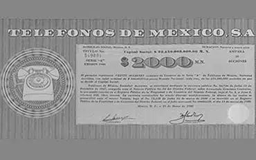 Acciones Telmex grises – tipología de títulos